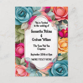 Invitación de Boda Con Amor en Flor Plenamente