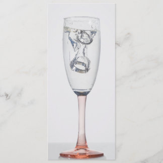 invitación de boda con anillos de champán