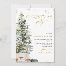 Invitación de boda con árbol de Navidad