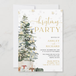 Invitación de boda con árbol de Navidad