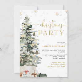 Invitación de boda con árbol de Navidad