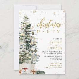 Invitación de boda con árbol de Navidad