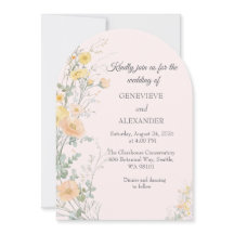 Invitación de Boda con Arco de Flores Silvestres R