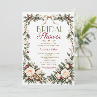 Invitación de boda con arco de rosa marfil de Navi