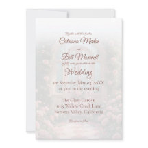 Invitación de boda con arco de rosa romántico puer