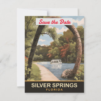 Invitación de boda con arco de Silver Springs Flor