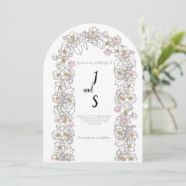 Invitación de boda con arco moderno | Estética ele