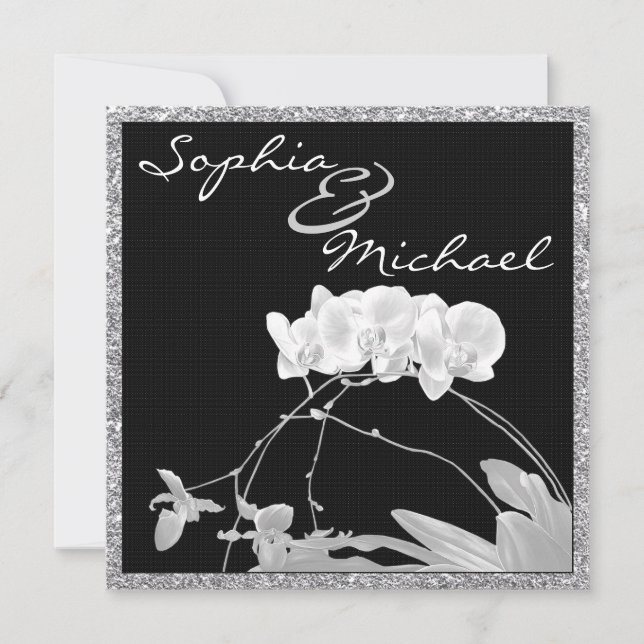 Invitación de BODA con aspecto de CRISTAL de orquí (Anverso)