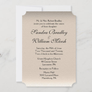 Invitación de Boda con Aspecto de Cuero