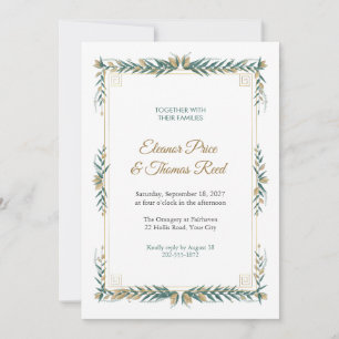 Invitación de boda con calado iónico