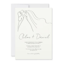 Invitación de boda con caligrafía elegante