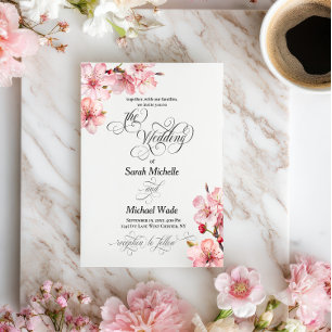 Invitación de boda con caligrafía elegante de Espi