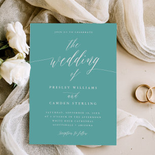 Invitación de boda con caligrafía en caja de regal