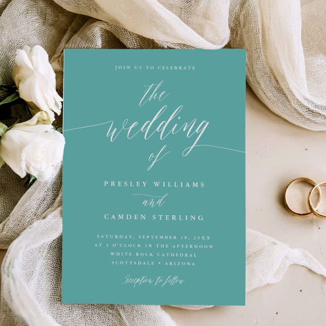 Invitación de boda con caligrafía en caja de regal (Subido por el creador)