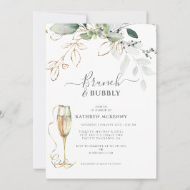 Invitación de Boda con Caligrafía en Oro de Eucali