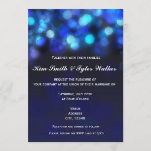 Invitación de boda con cielo luminoso y efecto bok