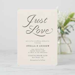 Invitación de boda con cinta elegante y letra de m
