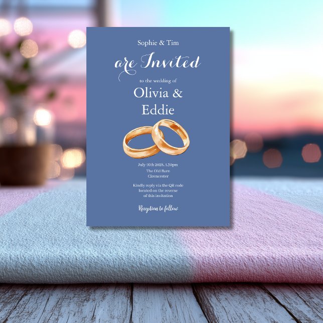 Invitación de Boda con Código QR de Anillos de Bod (Subido por el creador)