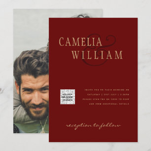 Invitación de Boda con Código QR de Confirmación d