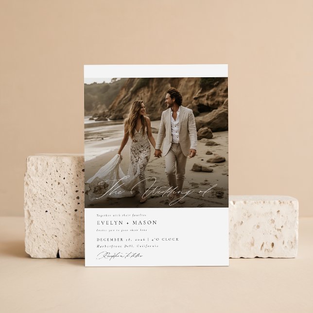 Invitación de Boda con Código Qr de Foto de Doble  (Subido por el creador)