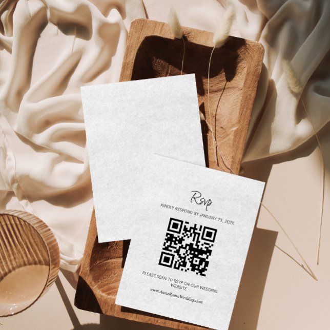 Invitación de boda con código QR de respuesta mini (Subido por el creador)