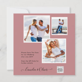 Invitación de boda con código QR de respuesta mode