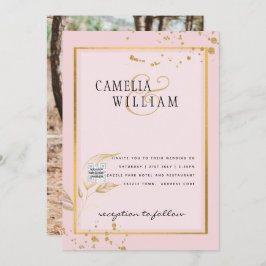 Invitación de boda con código QR de respuesta mode