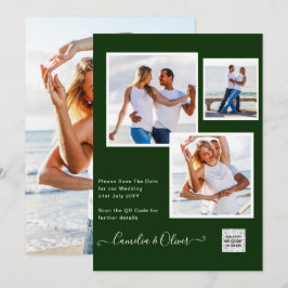 Invitación de boda con código QR de respuesta mode
