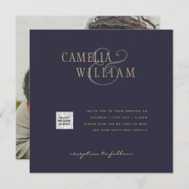 Invitación de Boda con Código QR de Respuesta RSVP