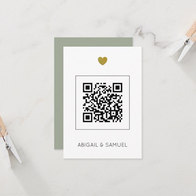 Invitación de boda con código QR para presupuesto  (Anverso/Reverso In Situ)