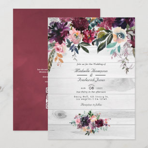 Invitación de boda con código QR para RSVP del Jar