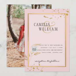 Invitación de boda con código QR para RSVP FOTOGRA