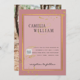 Invitación de boda con código QR para RSVP FOTOGRA
