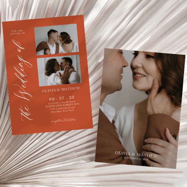Invitación de boda con collage de fotos de secuenc (Subido por el creador)