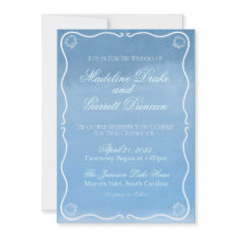 Invitación de boda con conchas minimalistas