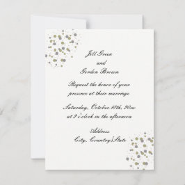 Invitación de boda con confeti Gold Blush