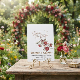 Invitación de boda con dibujos lindos para guardar
