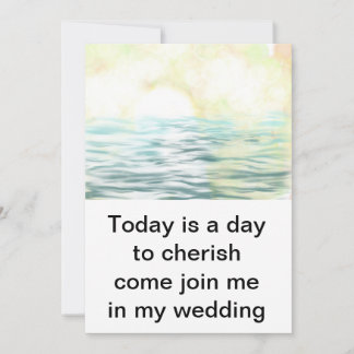 Invitación de boda con diseño de lago