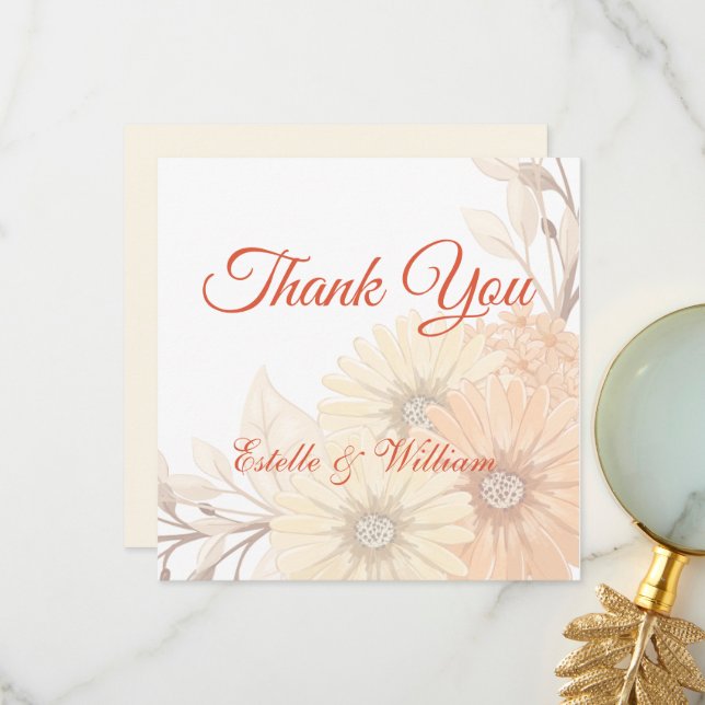 Invitación de Boda con Diseño Floral Pastel (Anverso/Reverso In Situ)