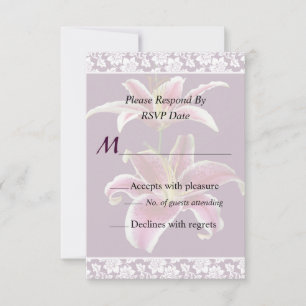 Invitación de boda con dos lirios Stargazer