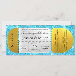Invitación de boda con entrada negra elegante
