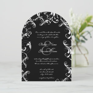 Invitación de boda con espiral elegante