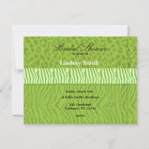 Invitación de boda con estampado de animal salvaje