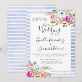 Invitación de Boda con Estampado de Floral Moderno