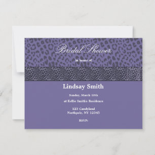 Invitación de boda con estampado de leopardo morad