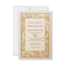 Invitación de boda con estampado dorado (Reliquia 