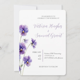 Invitación de boda con estudio de silueta de pensa