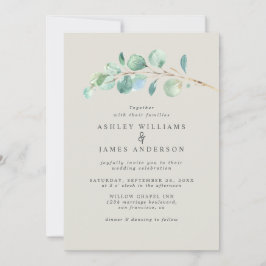 Invitación de Boda con Eucalipto en Acuarela