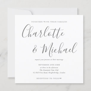 Invitación de boda con firma elegante