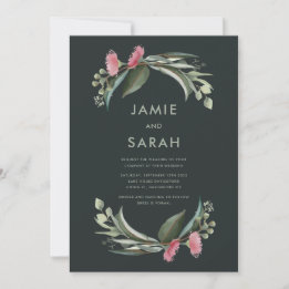 Invitación de boda con flor de eucalipto australia